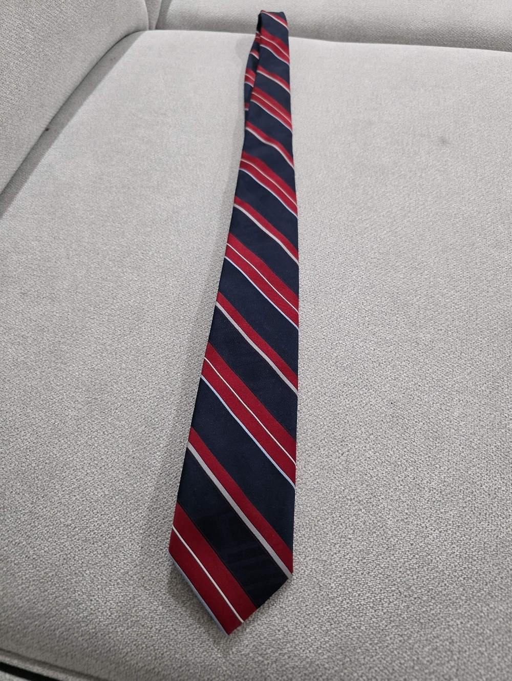 Monsieur Dior Classic Navy and Red Striped Tie